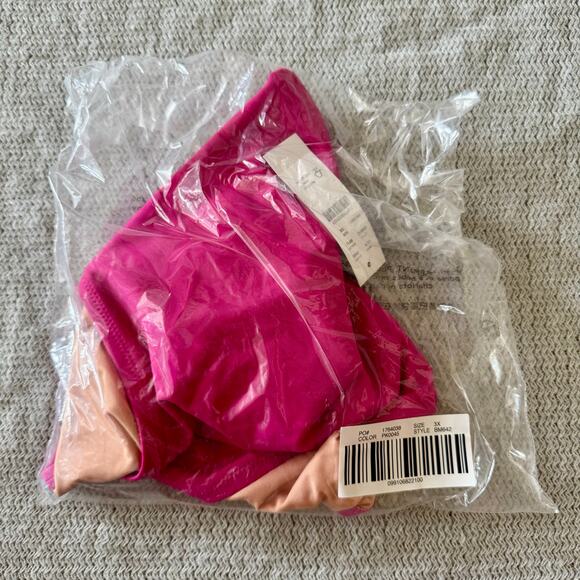 J. Crew Magenta High Waisted Hallie Bikini Bottom - 3X - NWT - BM642 - Picture 3 of 4